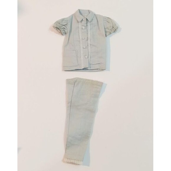 Barbie Blue Pajama Party Outfit Vintage 1964 Mattel #1601 ~ 2 piece Top + Bottom - Picture 1 of 5